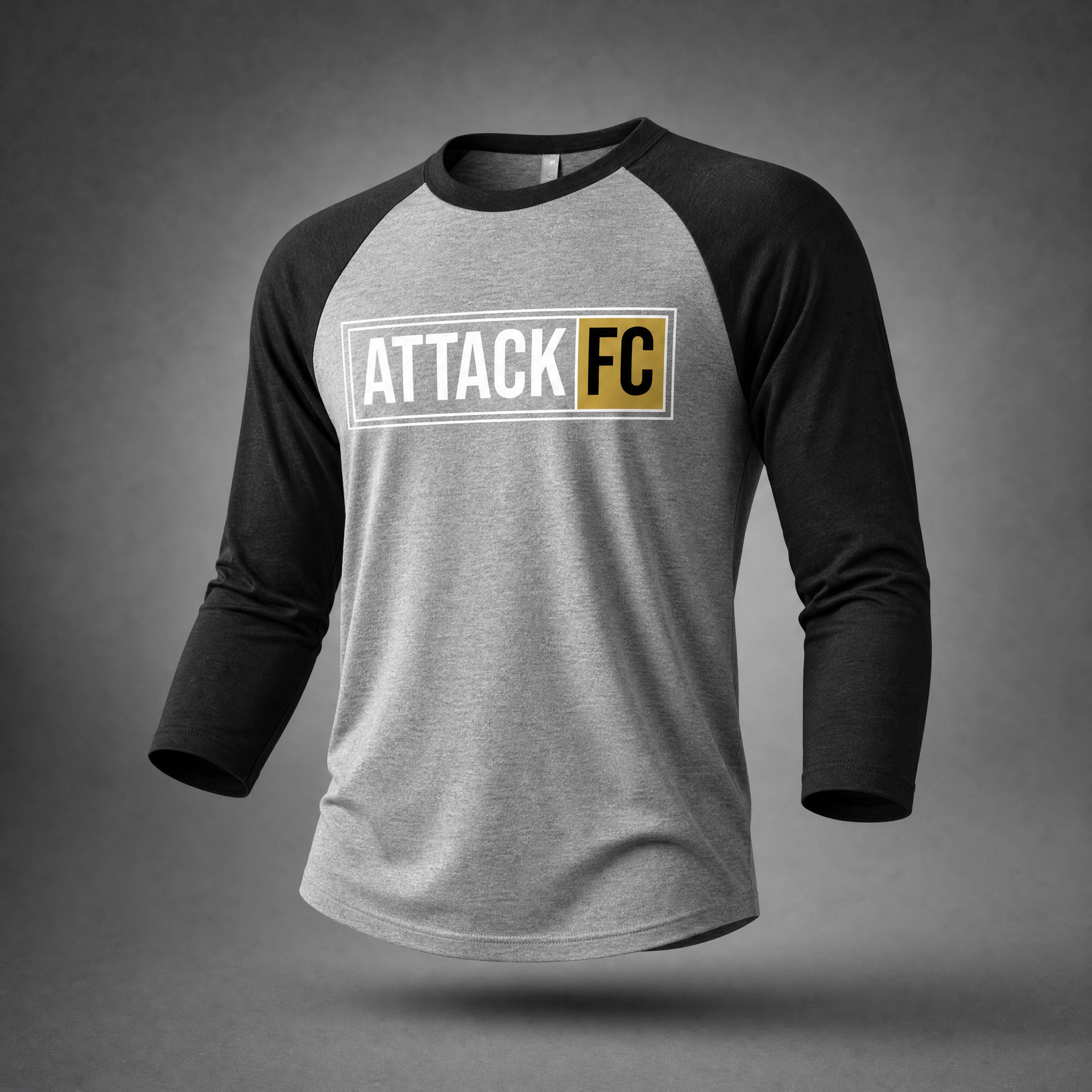 Attack FC | Men's Tri-Blend Three-Quarter Sleeve Raglan T-Shirt