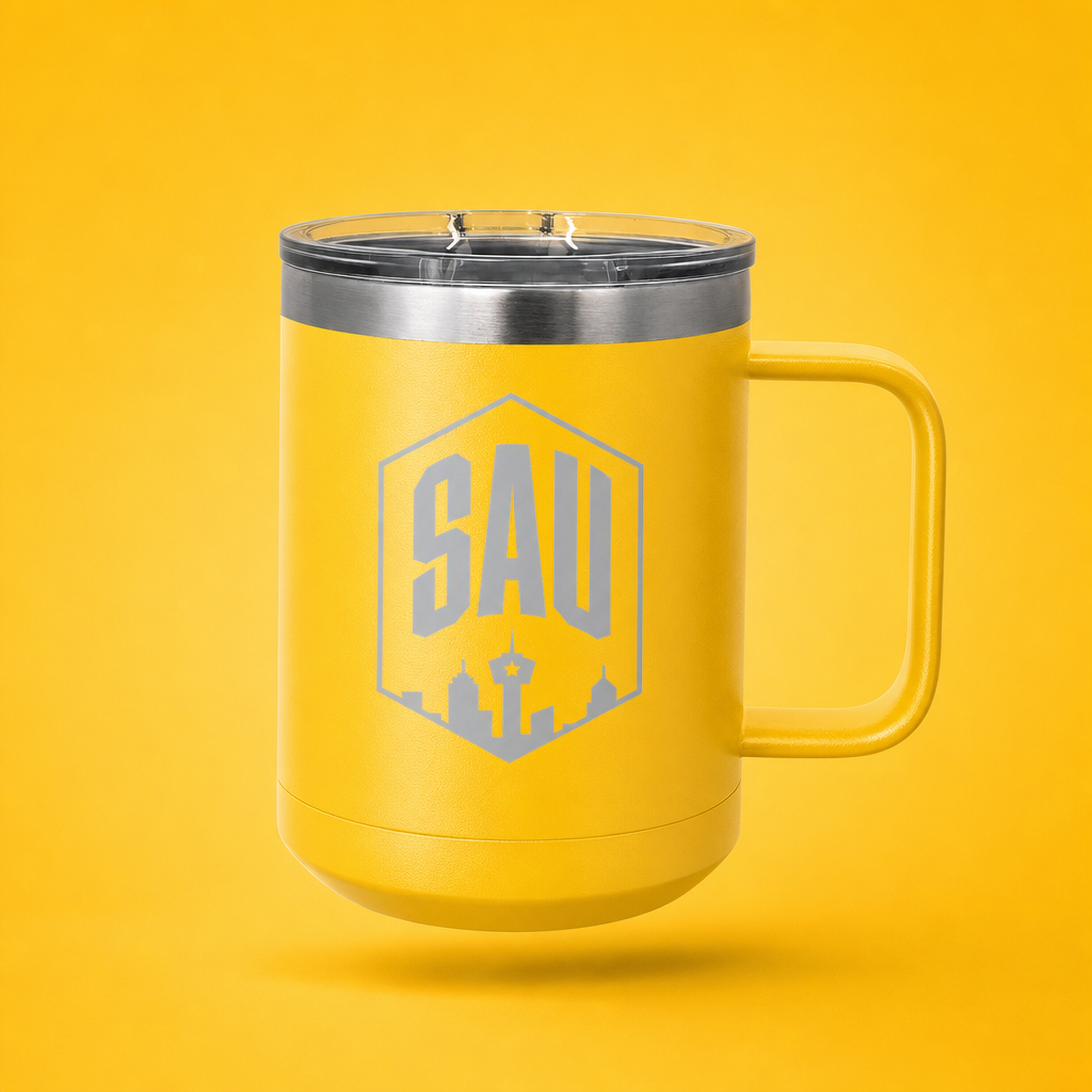 SA United | 15oz Insulated Coffee Mug with Slider Lid