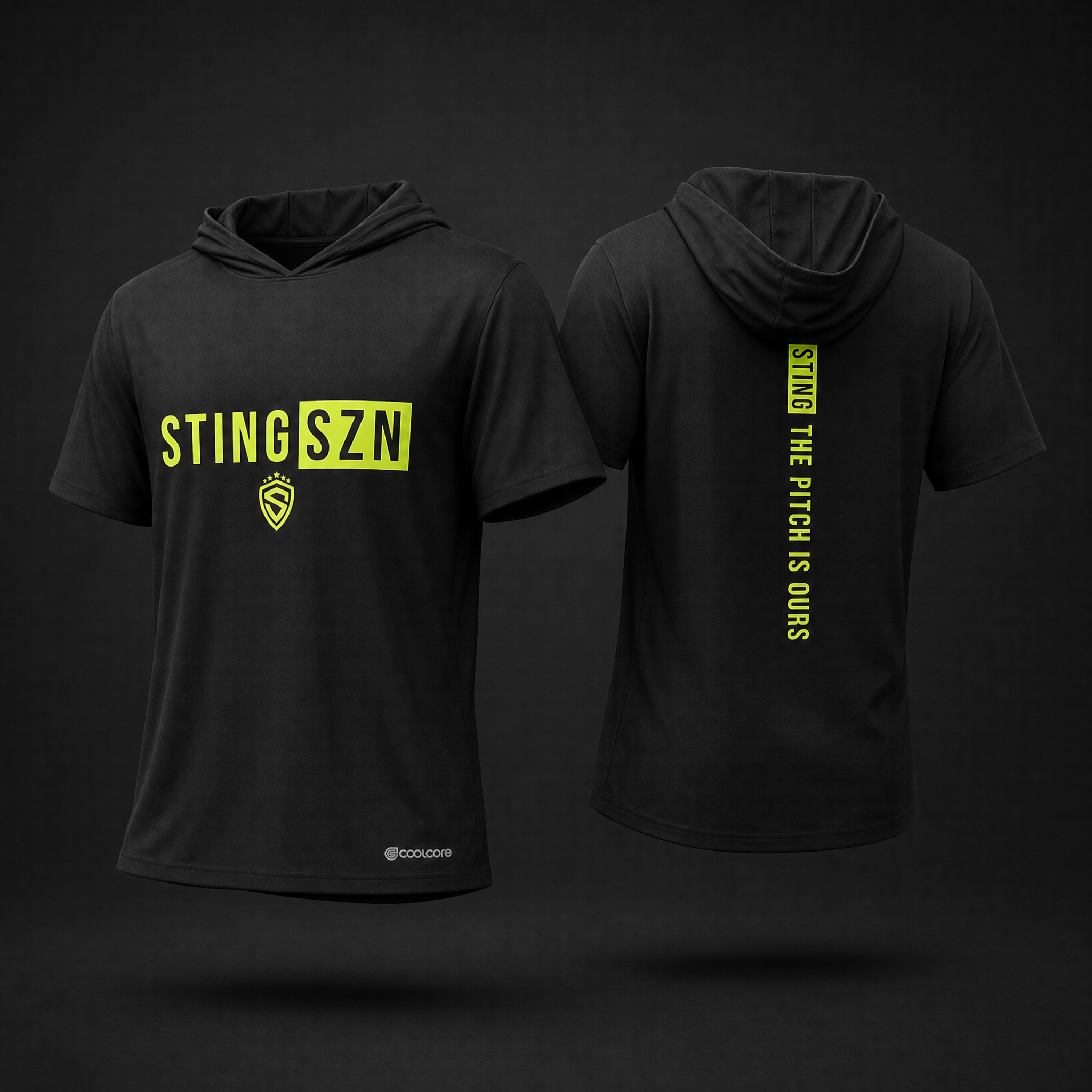 Sting SZN | Pitch Is Ours Coolcore Hoodie  | Black/Neon
