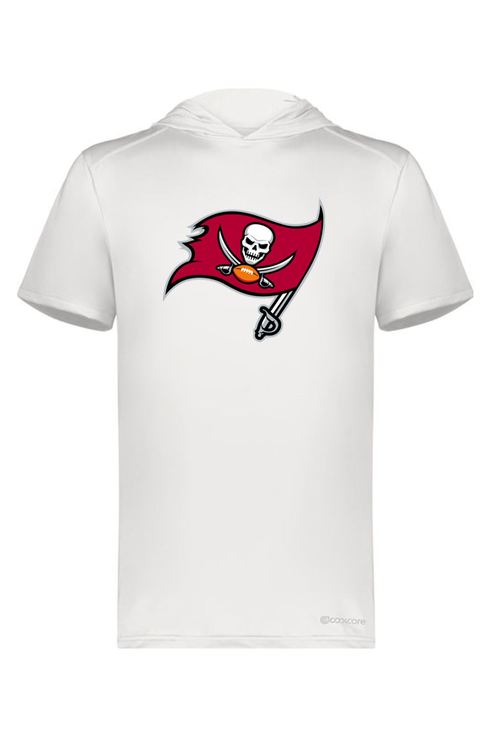 Bucs Football | Holloway Adult Short Sleeve Hoodie Powered by Coolcore